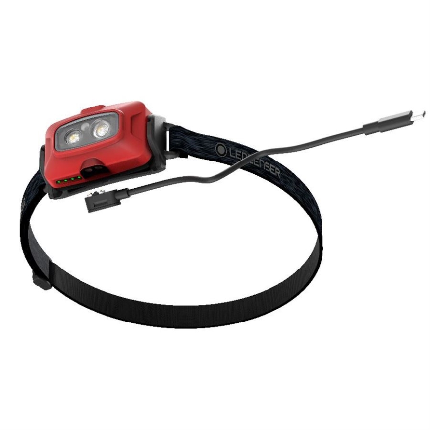 Ledlenser HF4R Core - LED stmievateľná nabíjacia čelovka LED/1000 mAh IP68 500 lm 35 h červená