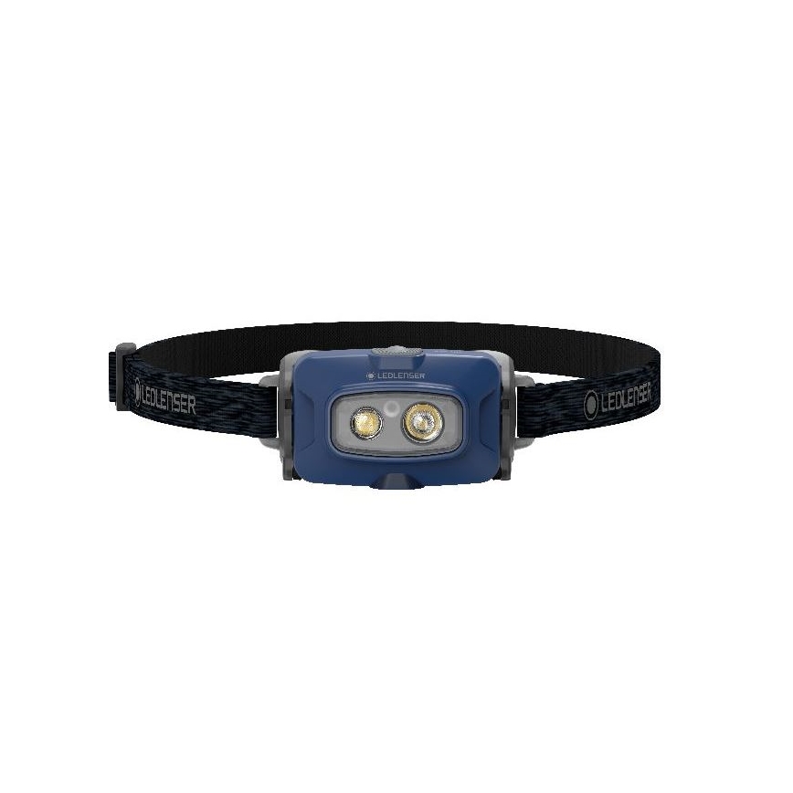 Ledlenser HF4R Core - LED stmievateľná nabíjateľná čelovka s 1000 mAh batériou, IP68, 500 lm, 35 h, modrá