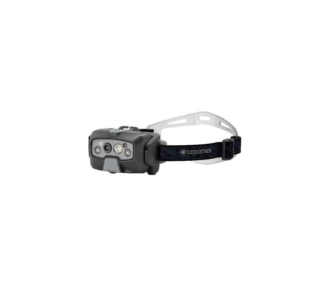 Ledlenser HF8R Core - nabíjateľná stmievateľná LED čelovka, 2000 mAh, IP68, 800 lm, 60 h, sivá 502801