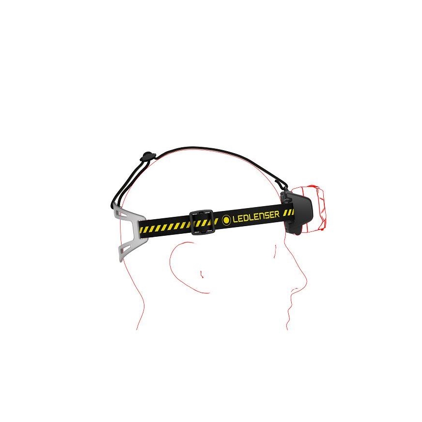 Ledlenser HF8R Work - LED stmievateľná nabíjateľná čelovka, 3700 mAh, IP68, 1600 lm, 90 h, čierna