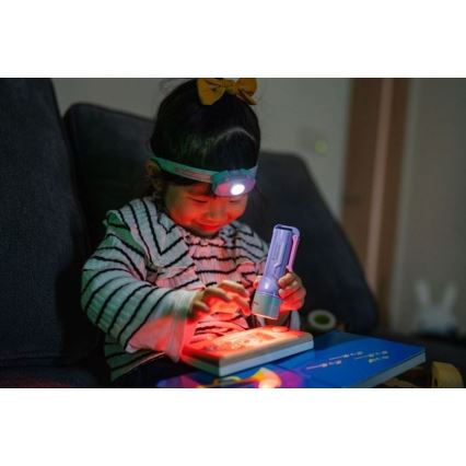Ledlenser KIDBEAM4 RAINBOW - LED stmievateľná detská baterka LED/2xAAA IP44 fialová