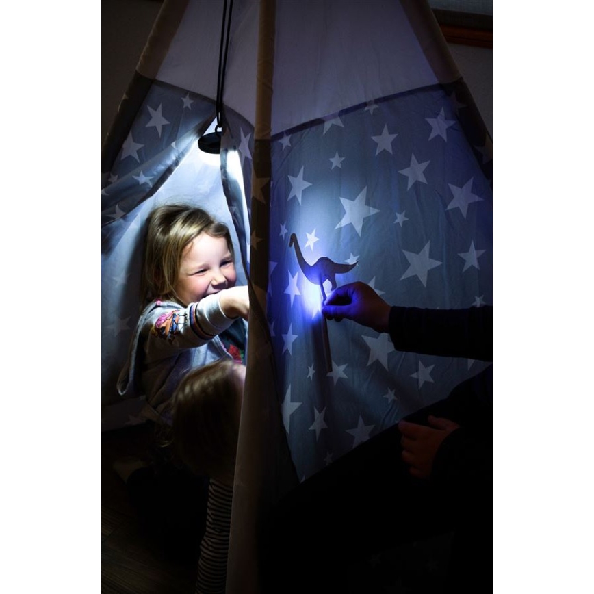 Ledlenser KIDCAMP6 RAINBOW - stmievateľná prenosná LED lampa LED/3xAAA IP44 modrá