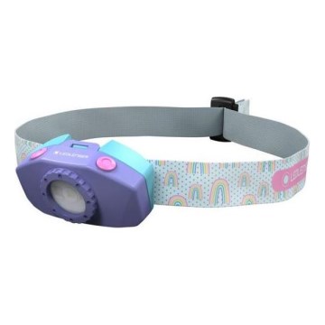 Ledlenser KIDLED2 RAINBOW - stmievateľná detská čelovka LED/1xAAA IPX4 40 lm 20 h fialová