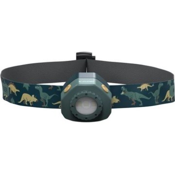 Ledlenser KIDLED4R DINO - LED stmievateľná nabíjacia detská čelovka LED/280 mAh IPX4 40 lm 18 h zelená
