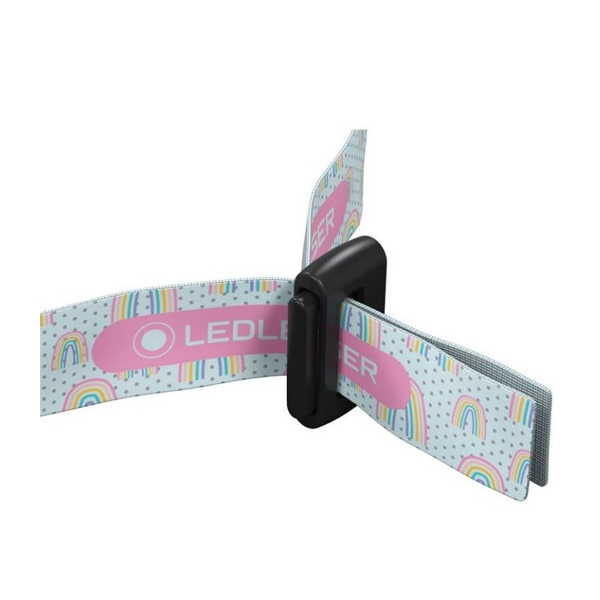 Ledlenser KIDLED4R RAINBOW - LED stmievateľná nabíjateľná detská čelovka LED/280 mAh IPX4 40 lm 18 h fialová