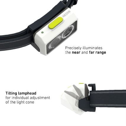 Ledlenser NEO5R - LED Stmievateľná nabíjateľná čelovka LED/1800 mAh IP54 600 lm 35 h čierna/biela