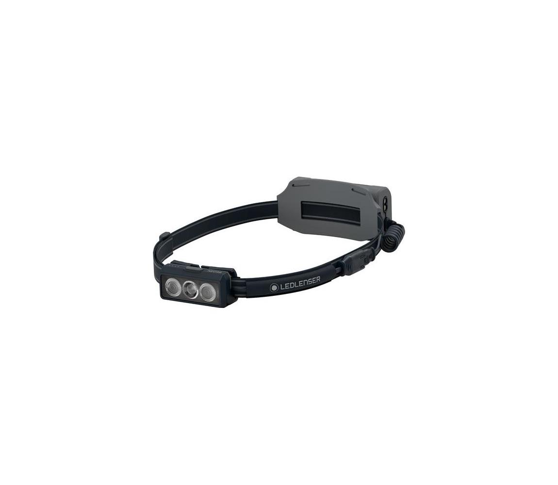 Ledlenser NEO9R-LED stmievateľná nabíjateľná čelovka LED, 5000 mAh, IP54, 1200 lm, 120 h prevádzky, čierna/šedá 502324