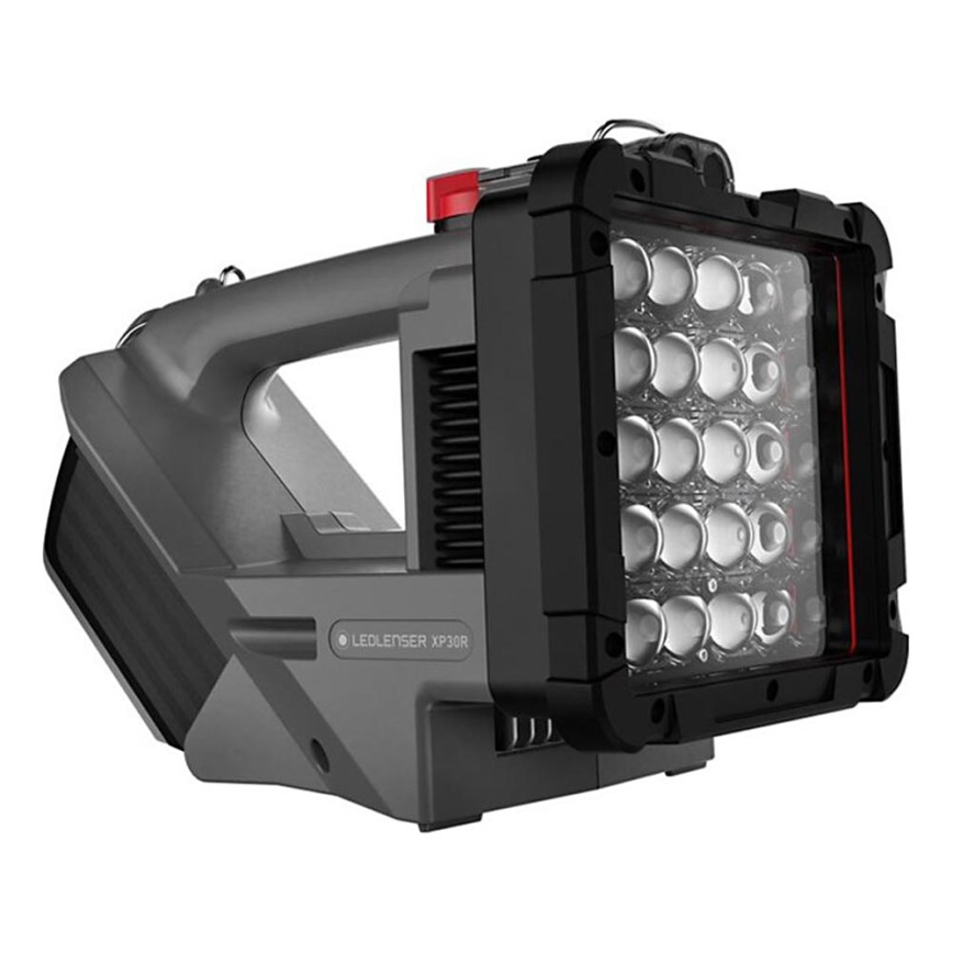 Ledlenser XP30R - stmievateľná nabíjateľná LED baterka, 5000 mAh, IP54, 32000 lm, 16 h, sivá