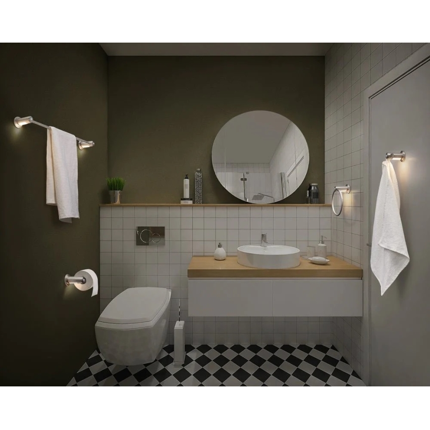Ledvance - Držiak toaletného papiera s LED podsvietením 3xAAA IP44