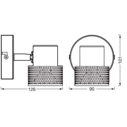 Ledvance - LED Bodové svietidlo DECOR CORK 1xGU10/3,4W/230V