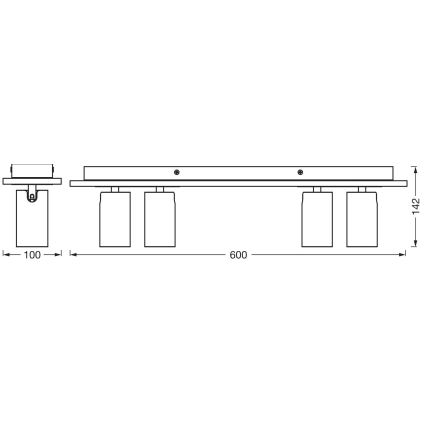 Ledvance - LED Bodové svietidlo DECOR MERCURY 4xGU10/3,4W/230V