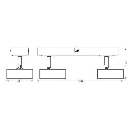 Ledvance - LED Bodové svietidlo DECOR PLUTO 2xLED/4,8W/230V