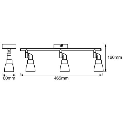 Ledvance - LED Bodové svietidlo SPOT 3xG9/2W/230V