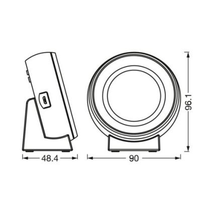 Ledvance - LED Digitálne hodiny s podsvietením NIGHTLUX LED/0,3W/5V 1000mAh 3000/4000/6500K
