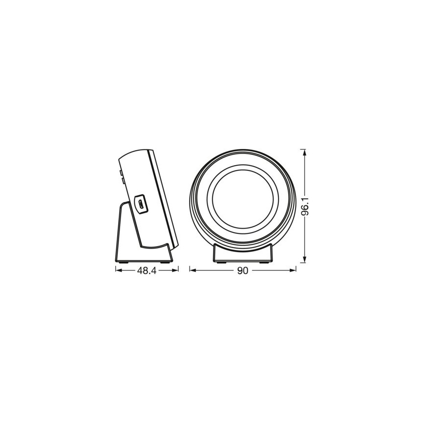 Ledvance - LED Digitálne hodiny s podsvietením NIGHTLUX LED/0,3W/5V 1000mAh 3000/4000/6500K