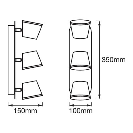 Ledvance - LED Kúpeľňové bodové svietidlo SPOT 3xLED/7W/230V IP44 3000/4000K CRI 90 Ra