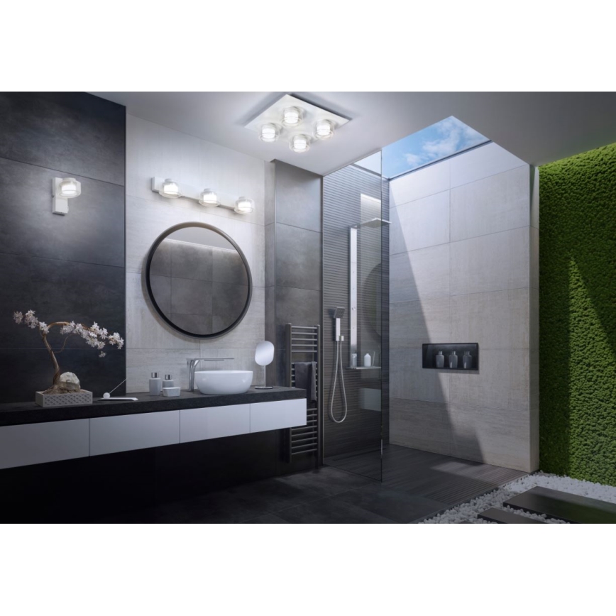 Ledvance - LED Kúpeľňové nástenné svietidlo ORBIS FLAME 2xLED/5,5W/230V 3000/4000K IP44 biela