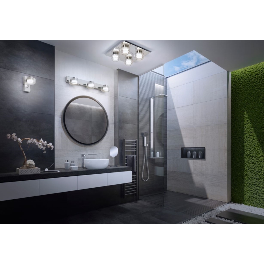 Ledvance - LED Kúpeľňové nástenné svietidlo ORBIS FLAME 2xLED/5,5W/230V 3000/4000K IP44 chróm