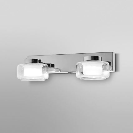 Ledvance - LED Kúpeľňové nástenné svietidlo ORBIS FLAME 2xLED/5,5W/230V 3000/4000K IP44 chróm
