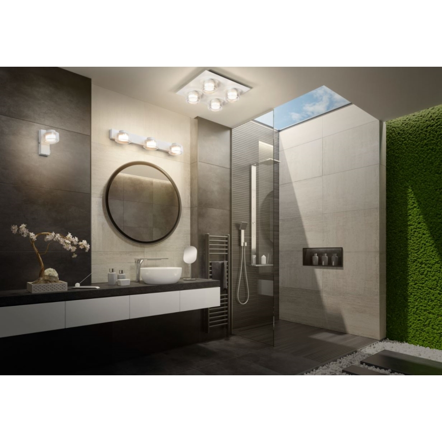 Ledvance - LED Kúpeľňové nástenné svietidlo ORBIS FLAME LED/5,5W/230V 3000/4000K IP44 biela
