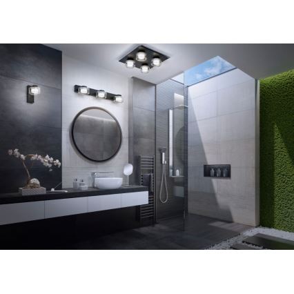 Ledvance - LED Kúpeľňové nástenné svietidlo ORBIS FLAME LED/5,5W/230V 3000/4000K IP44 čierna
