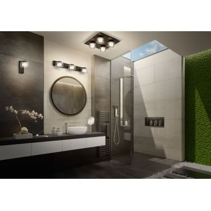 Ledvance - LED Kúpeľňové nástenné svietidlo ORBIS FLAME LED/5,5W/230V 3000/4000K IP44 čierna