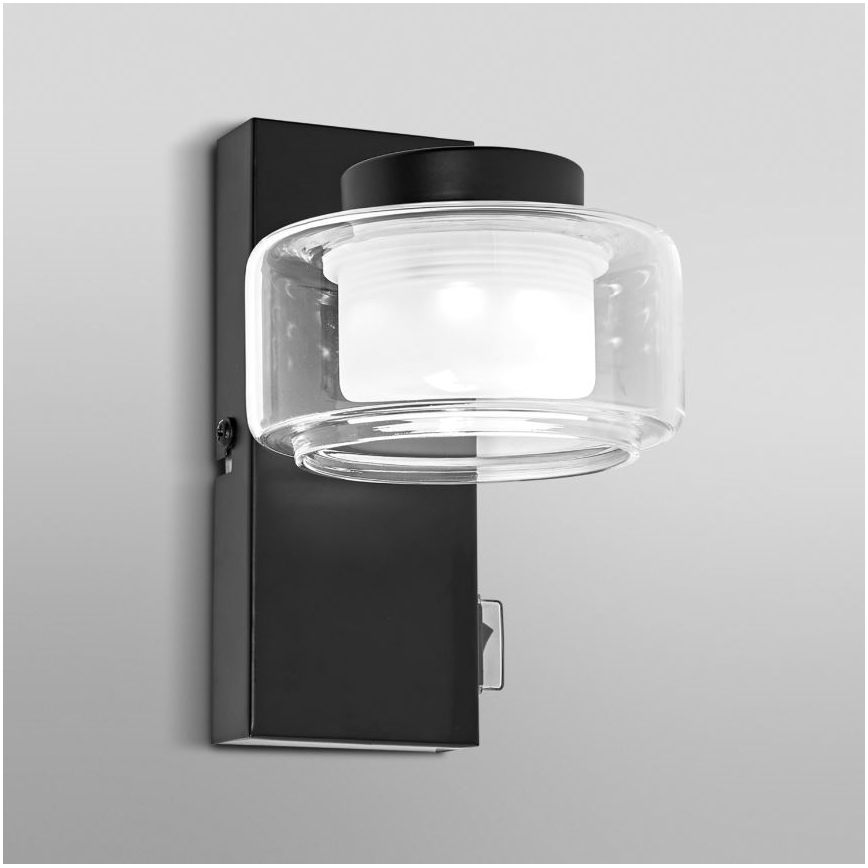 Ledvance - LED Kúpeľňové nástenné svietidlo ORBIS FLAME LED/5,5W/230V 3000/4000K IP44 čierna