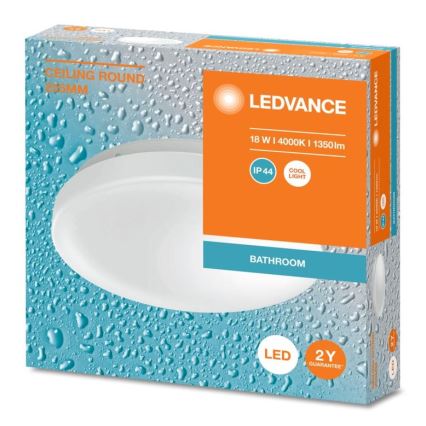 Ledvance - LED Kúpeľňové stropné svietidlo CEILING ROUND LED/18W/230V 4000K IP44