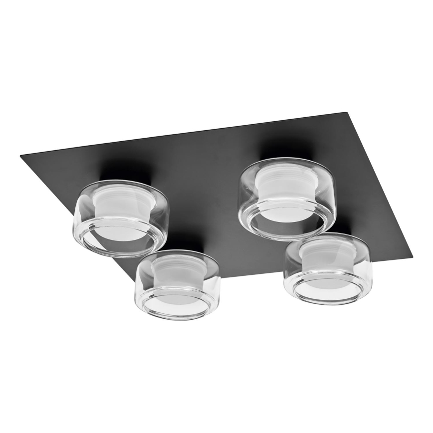 Ledvance - LED Kúpeľňové stropné svietidlo ORBIS FLAME 4xLED/5,5W/230V 3000/4000K IP44 čierna
