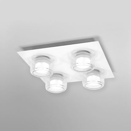 Ledvance - LED Kúpeľňové stropné svietidlo ORBIS FLAME 4xLED/5,5W/230V 3000/4000K IP44 biela