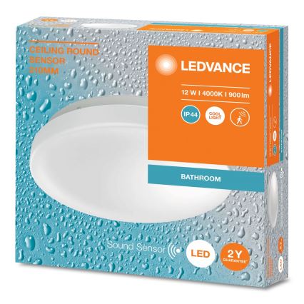 Ledvance - LED Kúpeľňové stropné svietidlo so senzorom CEILING ROUND LED/12W/230V IP44