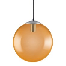 Ledvance - LED Luster na lanku BUBBLE 1xE27/8W/230V oranžová priemer 30 cm