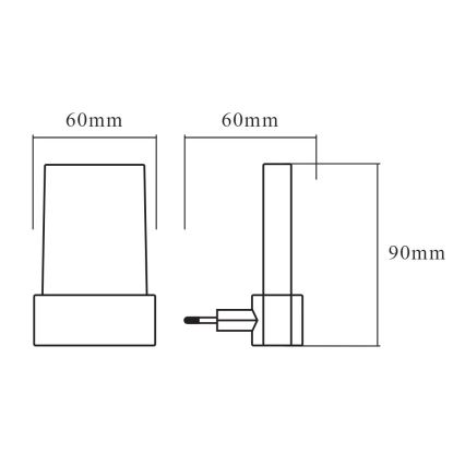 Ledvance - LED Nočné svetlo so senzorom LUNETTA LED/0,28W/230V 3000K