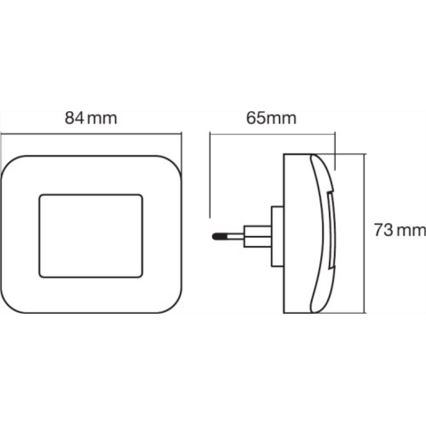 Ledvance - LED Nočné svetlo so senzorom LUNETTA LED/0,2W/230V 3000K