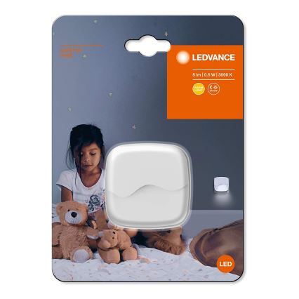 Ledvance - LED Nočné svietidlo do zásuvky so senzorom LUNETTA LED/0,5W/230V 3000K