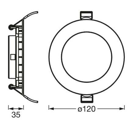 Ledvance - LED Podhľadové svietidlo SLIM LED/8W/230V 3000K