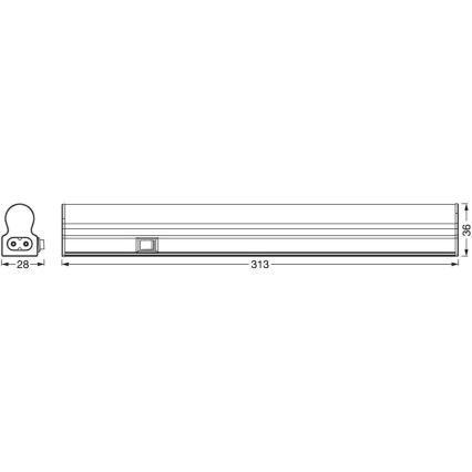 Ledvance - LED Podlinkové svietidlo so senzorom BATTEN LED/4W/230V 32 cm