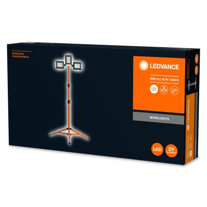 Ledvance - LED Reflektor s držiakom TRIPOD 1xLED/30W/230V + 2xLED/5W IP65