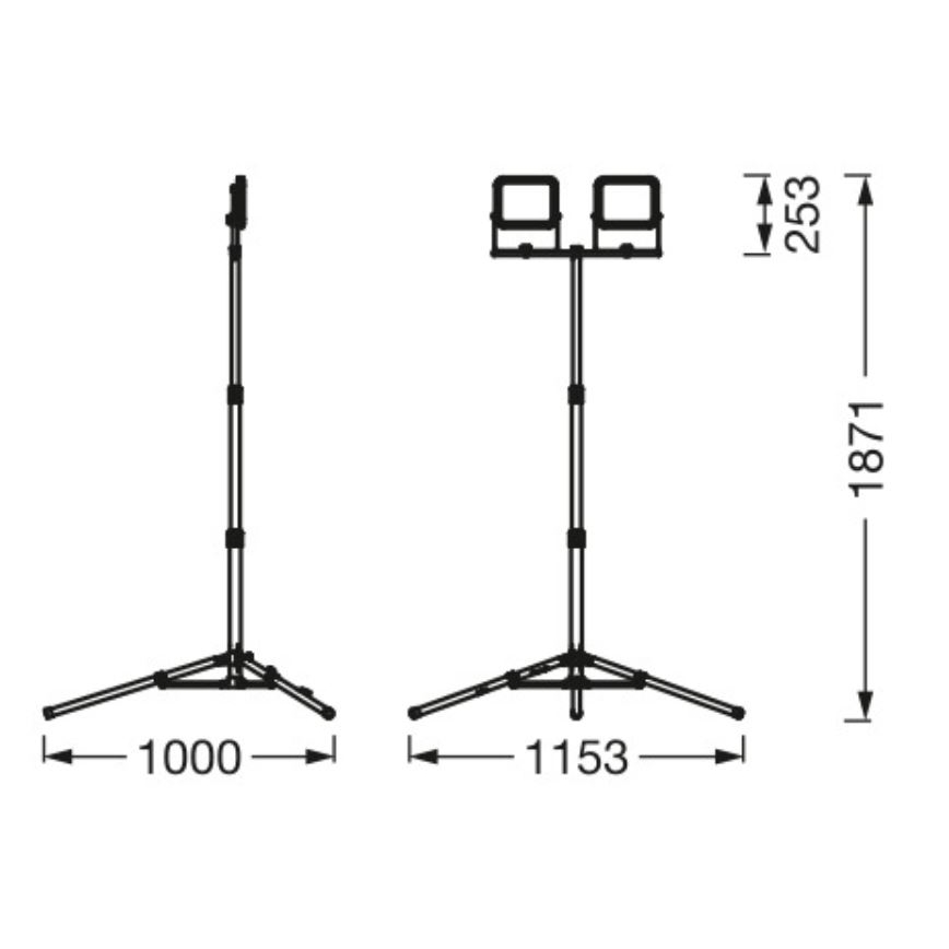 Ledvance - LED Vonkajší reflektor s držiakom WORKLIGHT TRIPOD 2xLED/30W/230V 6500K IP65
