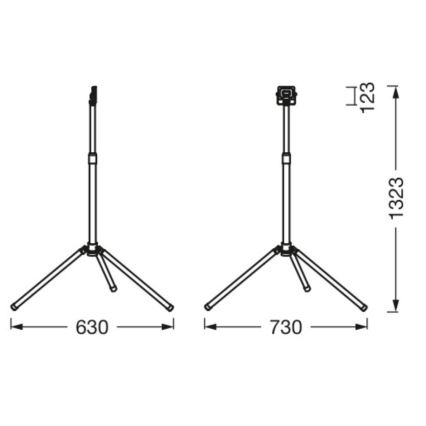 Ledvance - LED Vonkajší reflektor s držiakom WORKLIGHT TRIPOD LED/20W/230V 6500K IP65