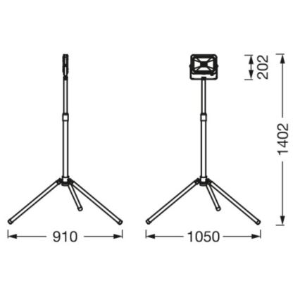 Ledvance - LED Vonkajší reflektor s držiakom WORKLIGHT TRIPOD LED/30W/230V 6500K IP65