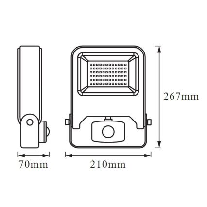 Ledvance - LED Reflektor so senzorom ENDURA LED/50W/230V IP44