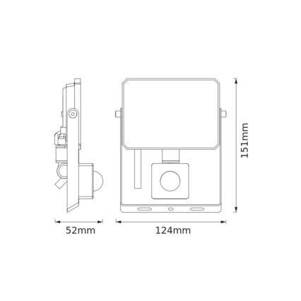Ledvance - LED reflektor s pohybovým a súmrakovým snímačom FLOODLIGHT LED/20W/230V 4000K IP65