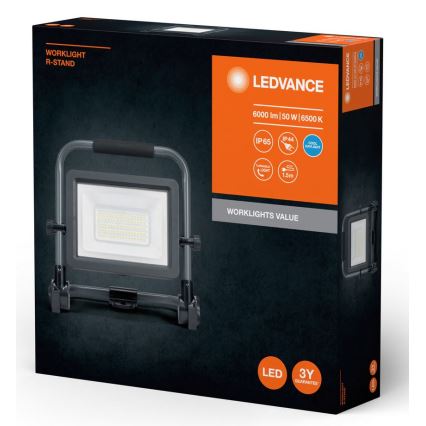 Ledvance - LED Vonkajší reflektor WORKLIGHT R-STAND LED/50W/230V 6500K IP65