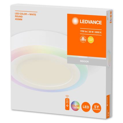 Ledvance - LED RGB Stmievateľné stropné svietidlo LED/38W/230V + diaľkové ovládanie