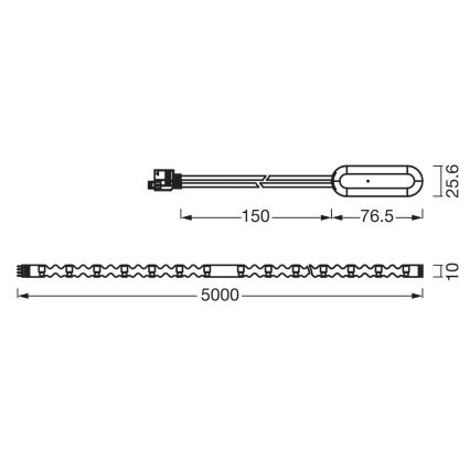 Ledvance - LED RGB stmievateľný pás FLEX 5m LED/10W/230V + diaľkový ovládač