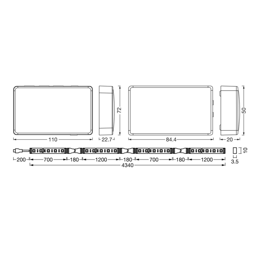 Ledvance - LED RGB Stmievateľný pásik pre TV SYNCH BOX FLEX SMART+ MAGIC 4,5m LED/18W/230V Wi-Fi