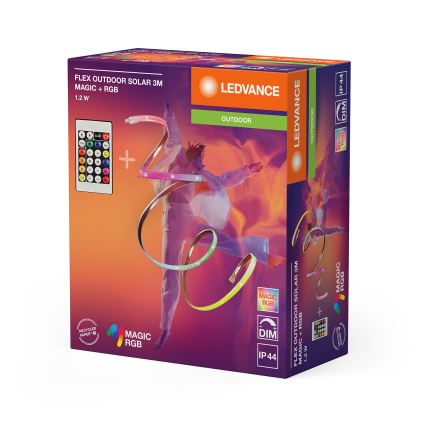 Ledvance - LED RGB stmievateľný solárny pásik FLEX MAGIC 3m LED/1,2W/5V + diaľkové ovládanie