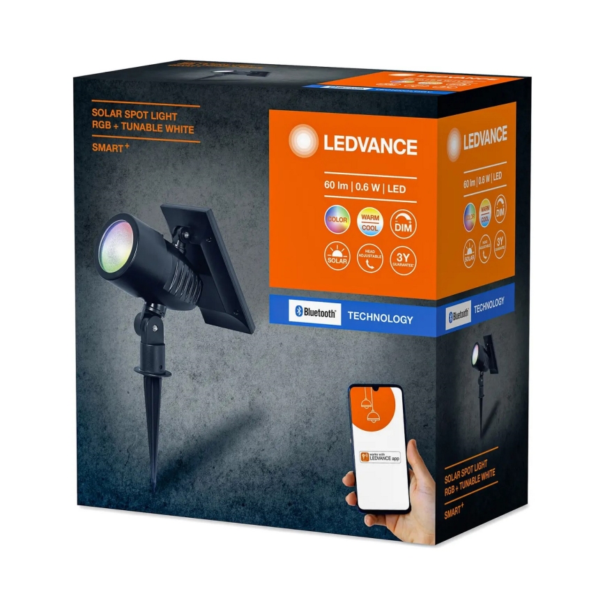 Ledvance - LED RGBW Stmievateľná solárna lampa SMART+ SOLAR LED/0,6W/3,7V 2000 mAh 3000-6500K IP44