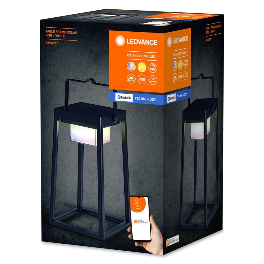Ledvance - LED RGBW Stmievateľná solárna lampa SMART+ TABLE LED/2,5W/3,7V 2200 mAh IP44
